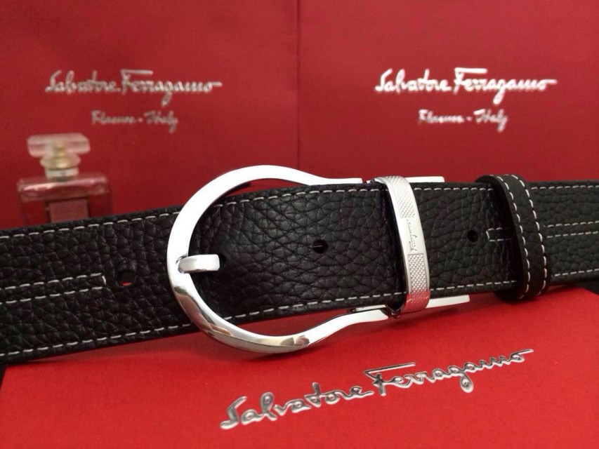 Super Perfect Quality Ferragamo Belts(100% Genuine Leather,steel Buckle)-374