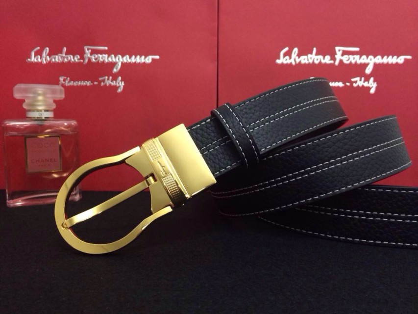 Super Perfect Quality Ferragamo Belts(100% Genuine Leather,steel Buckle)-375