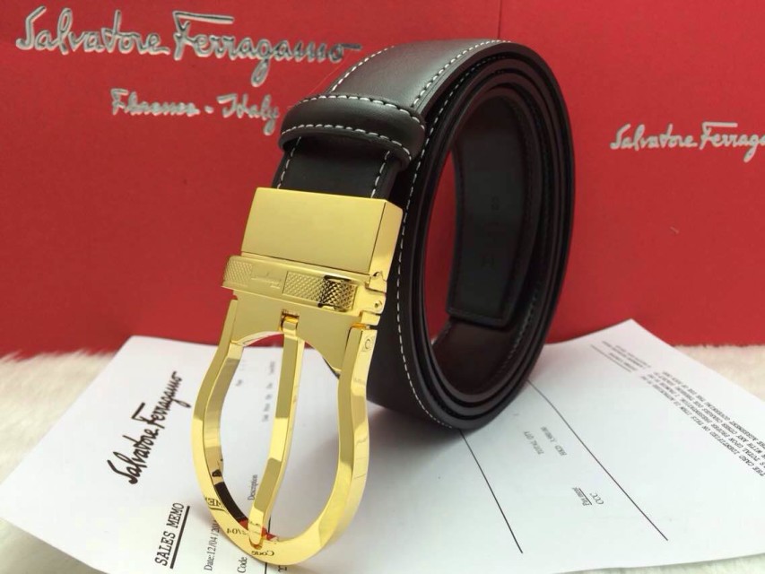 Super Perfect Quality Ferragamo Belts(100% Genuine Leather,steel Buckle)-382