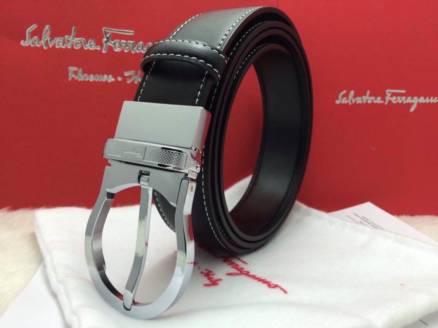 Super Perfect Quality Ferragamo Belts(100% Genuine Leather,steel Buckle)-385