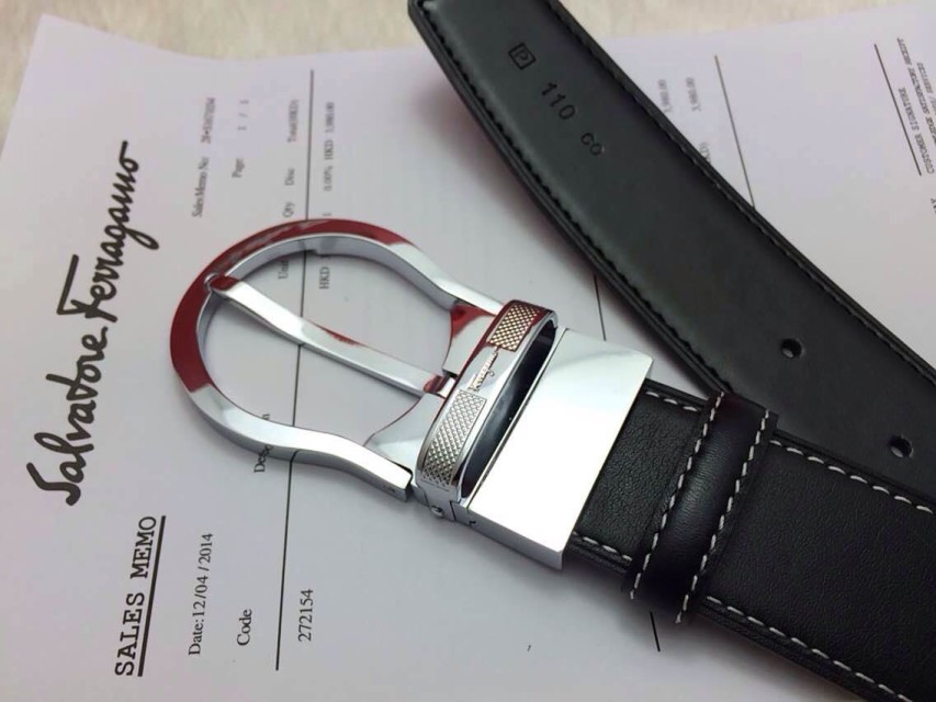 Super Perfect Quality Ferragamo Belts(100% Genuine Leather,steel Buckle)-387