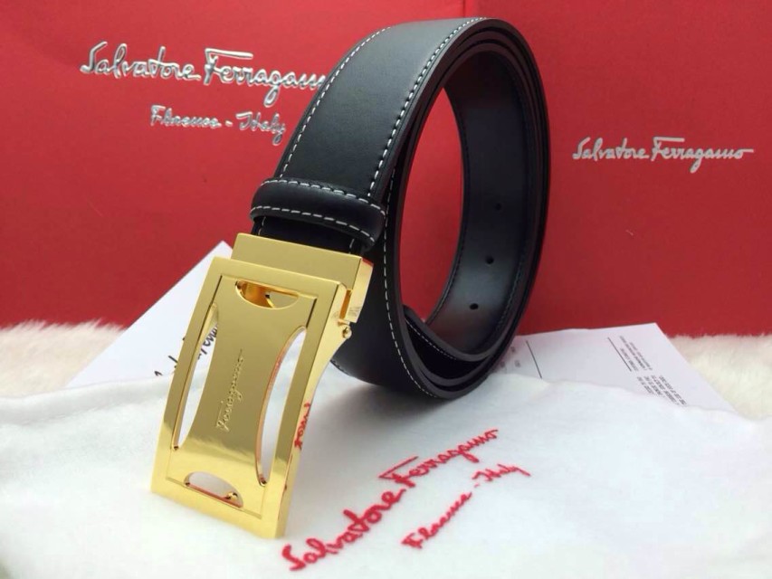 Super Perfect Quality Ferragamo Belts(100% Genuine Leather,steel Buckle)-388