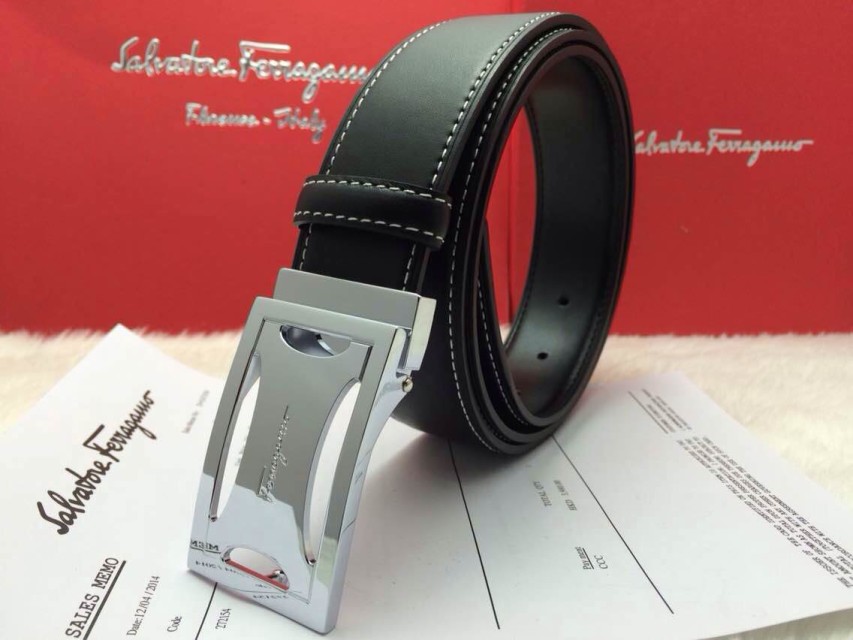 Super Perfect Quality Ferragamo Belts(100% Genuine Leather,steel Buckle)-391