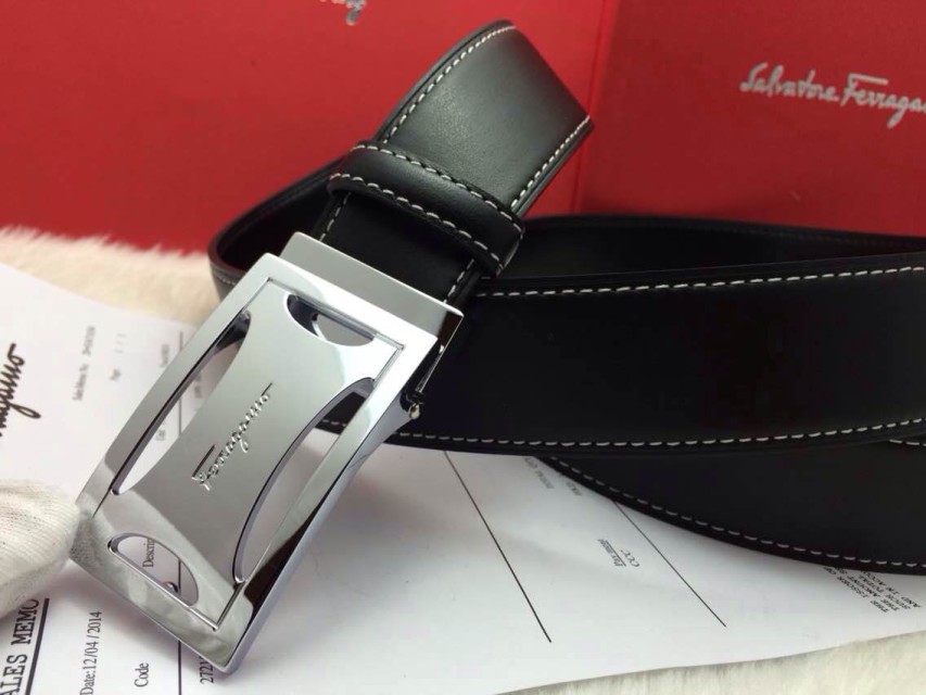Super Perfect Quality Ferragamo Belts(100% Genuine Leather,steel Buckle)-392