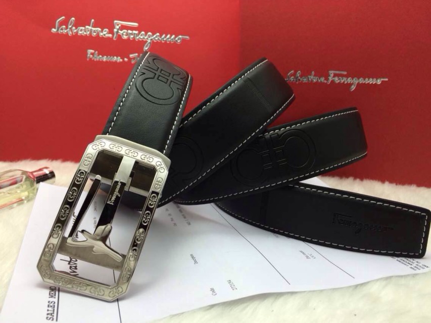 Super Perfect Quality Ferragamo Belts(100% Genuine Leather,steel Buckle)-445
