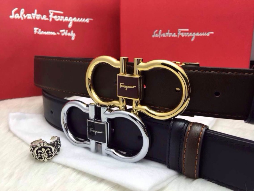 Super Perfect Quality Ferragamo Belts(100% Genuine Leather,steel Buckle)-490
