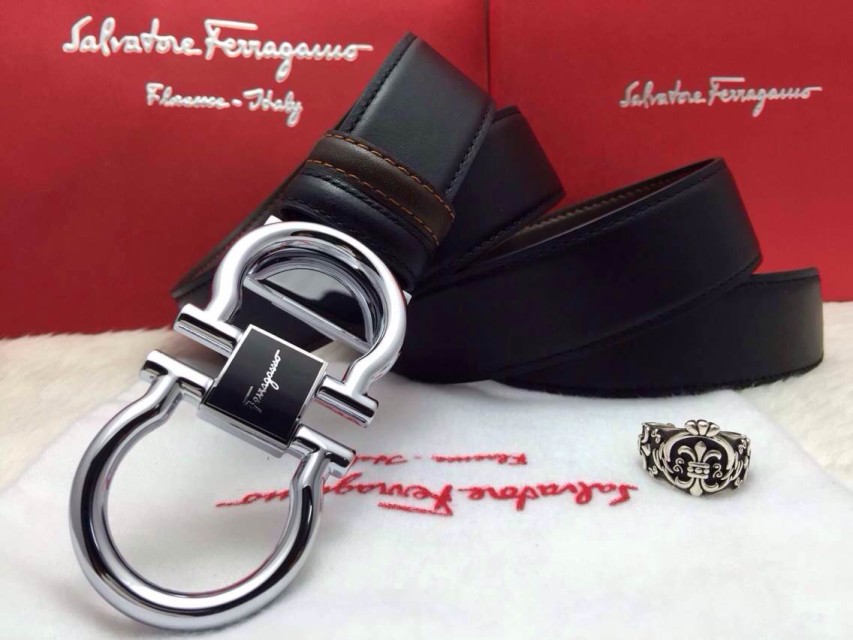 Super Perfect Quality Ferragamo Belts(100% Genuine Leather,steel Buckle)-495