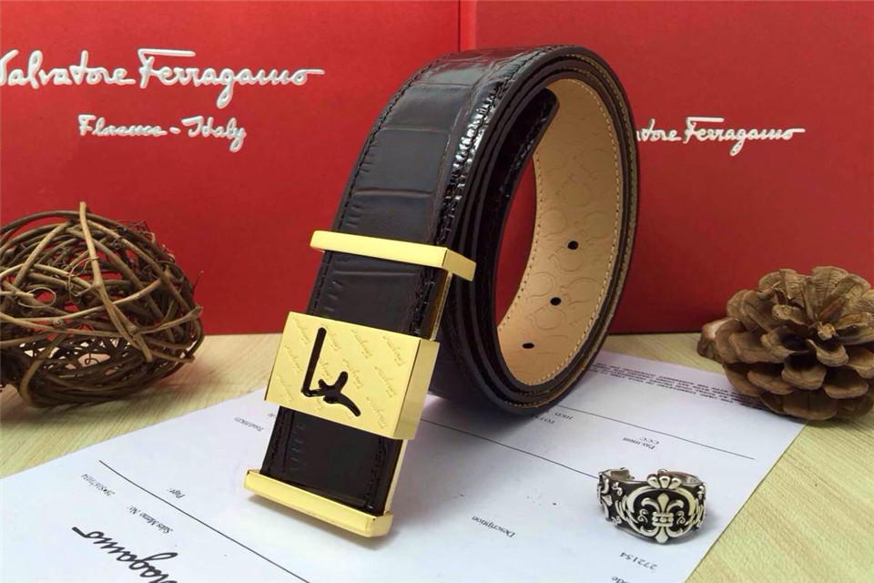 Super Perfect Quality Ferragamo Belts(100% Genuine Leather,steel Buckle)-555