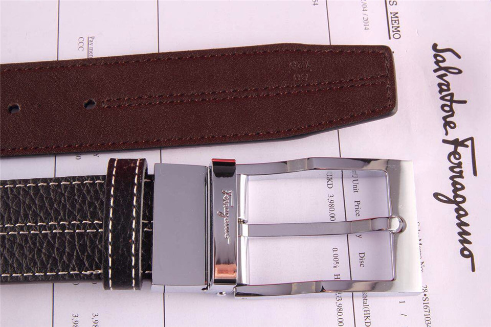 Super Perfect Quality Ferragamo Belts(100% Genuine Leather,steel Buckle)-594
