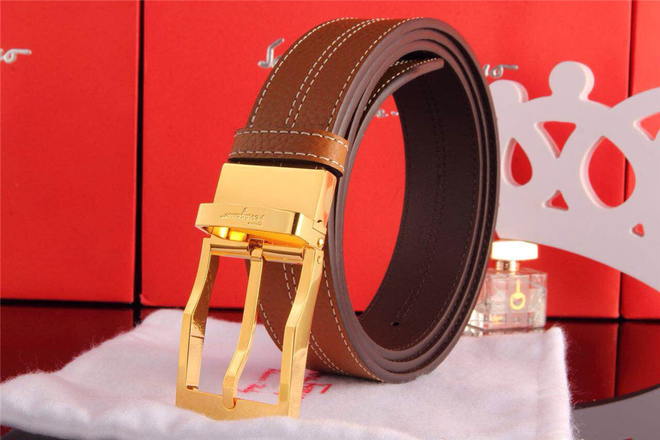 Super Perfect Quality Ferragamo Belts(100% Genuine Leather,steel Buckle)-595