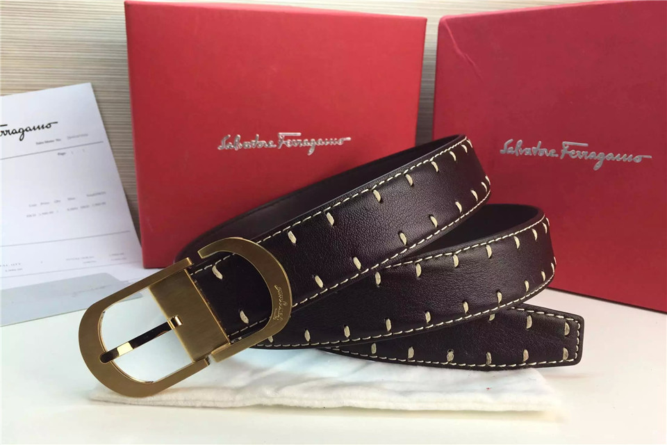 Super Perfect Quality Ferragamo Belts(100% Genuine Leather,steel Buckle)-688
