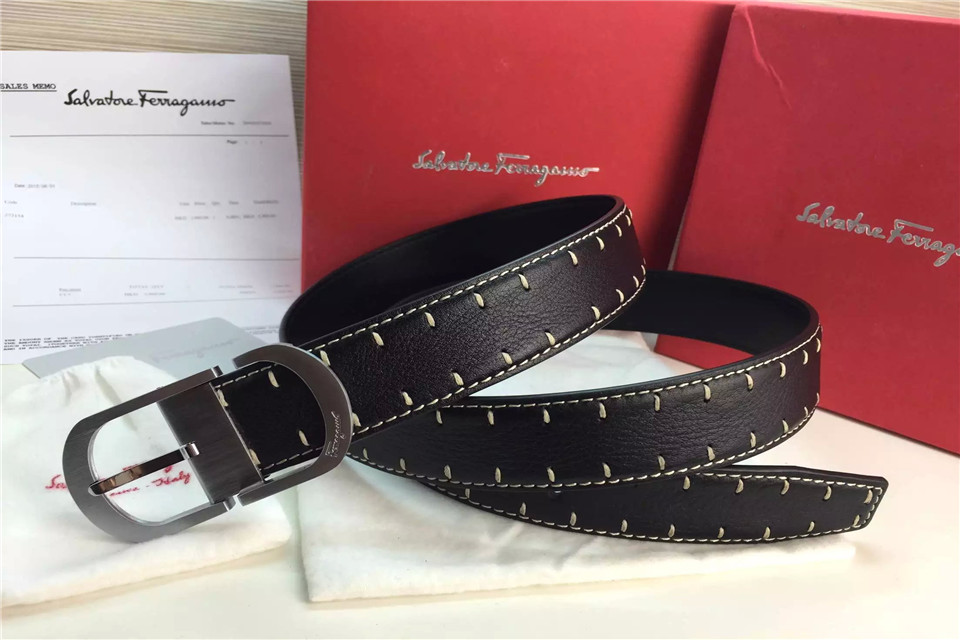 Super Perfect Quality Ferragamo Belts(100% Genuine Leather,steel Buckle)-694