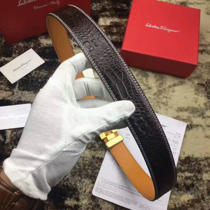 Super Perfect Quality Ferragamo Belts(100% Genuine Leather,steel Buckle)-788