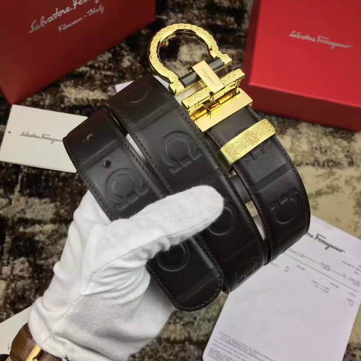 Super Perfect Quality Ferragamo Belts(100% Genuine Leather,steel Buckle)-809