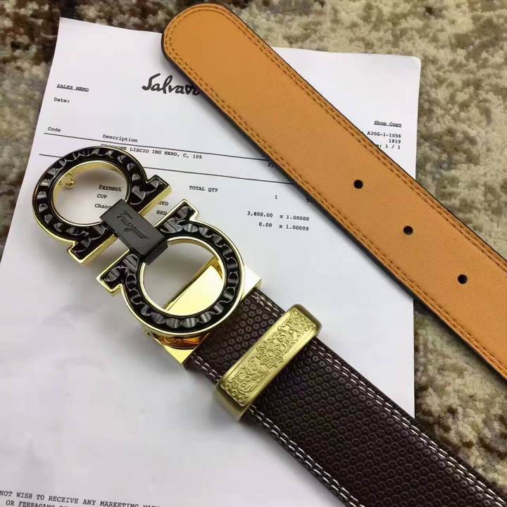 Super Perfect Quality Ferragamo Belts(100% Genuine Leather,steel Buckle)-818