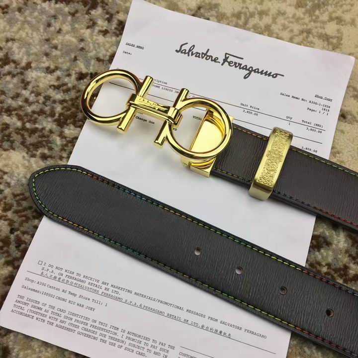 Super Perfect Quality Ferragamo Belts(100% Genuine Leather,steel Buckle)-826