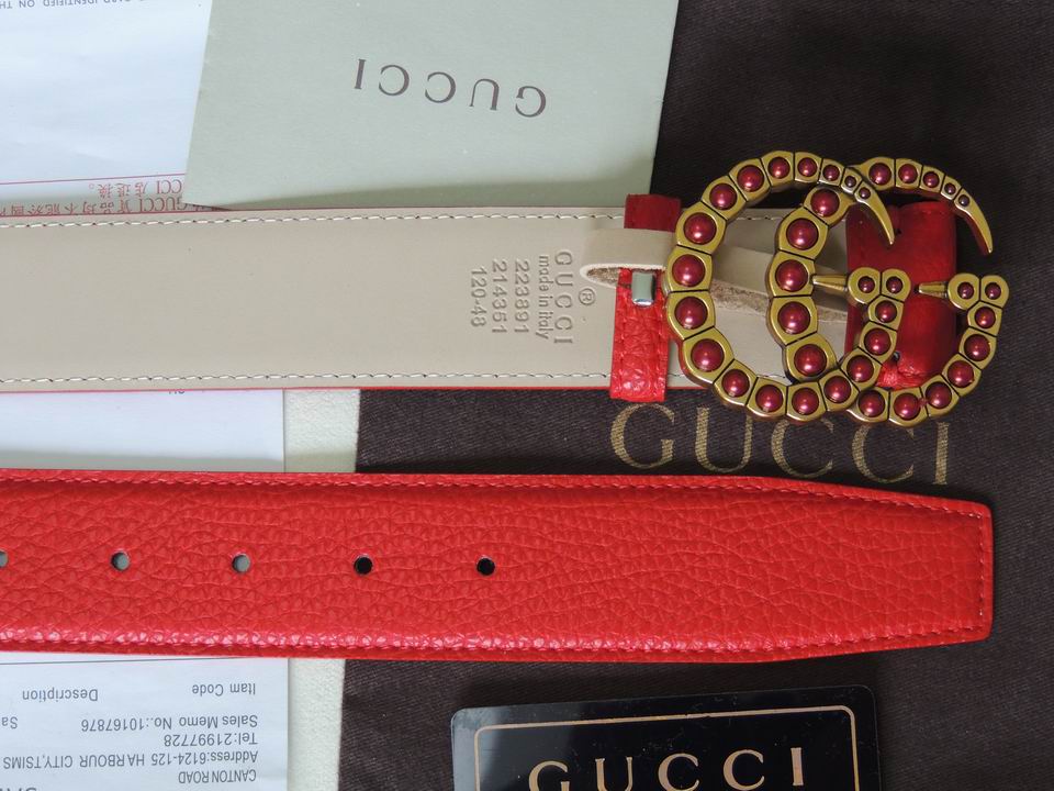 Super Perfect Quality G Belts(100% Genuine Leather,steel Buckle)-432