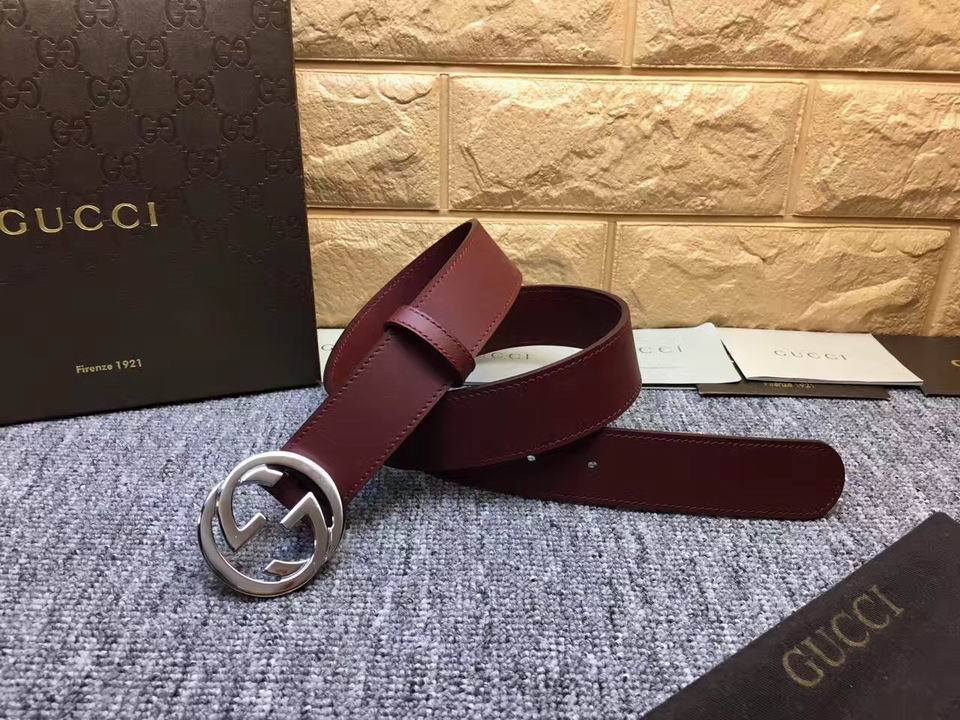 Super Perfect Quality G Belts(100% Genuine Leather,steel Buckle)-562