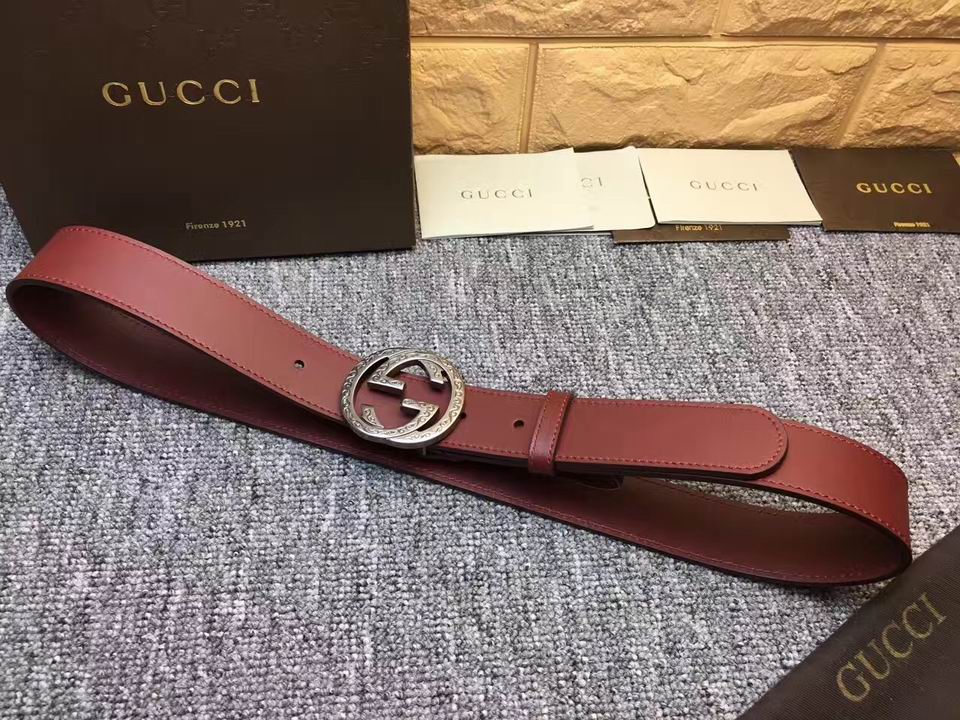 Super Perfect Quality G Belts(100% Genuine Leather,steel Buckle)-572