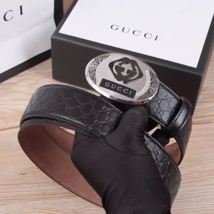 Super Perfect Quality G Belts(100% Genuine Leather,steel Buckle)-811