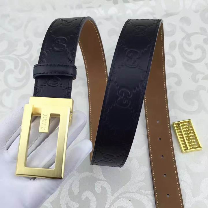 Super Perfect Quality G Belts(100% Genuine Leather,steel Buckle)-828