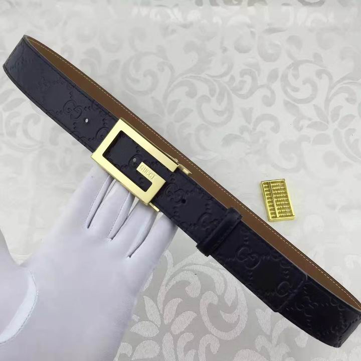Super Perfect Quality G Belts(100% Genuine Leather,steel Buckle)-830
