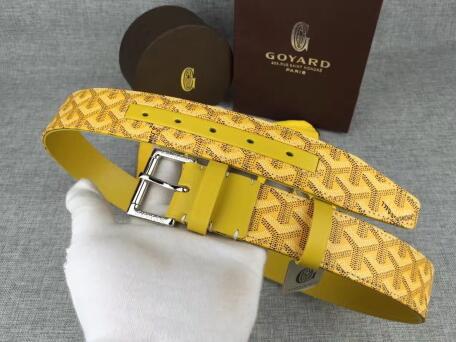 Super Perfect Quality Goyard  Belts(100% Genuine Leather,steel Buckle)-003