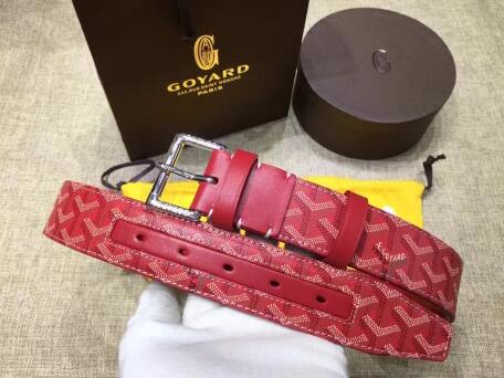Super Perfect Quality Goyard  Belts(100% Genuine Leather,steel Buckle)-004