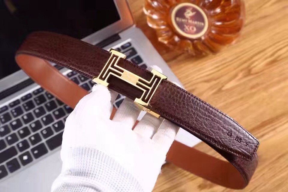 Super Perfect Quality Hermes Belts(100% Genuine Leather,Reversible Steel Buckle)-1001