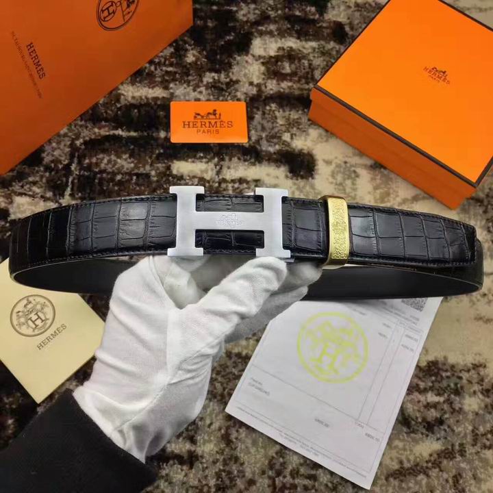 Super Perfect Quality Hermes Belts(100% Genuine Leather,Reversible Steel Buckle)-1010