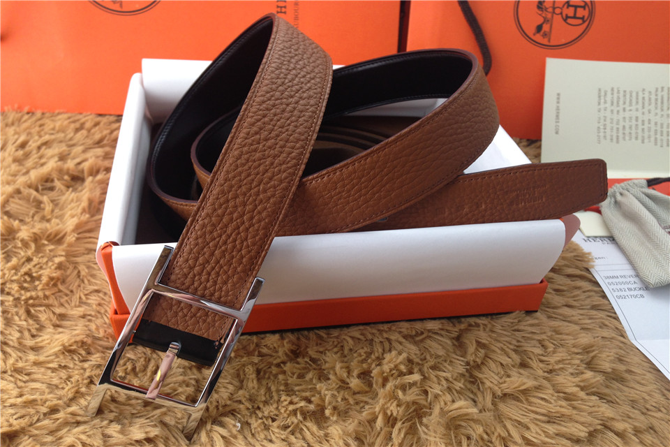 Super Perfect Quality Hermes Belts(100% Genuine Leather,Reversible Steel Buckle)-460