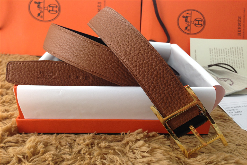 Super Perfect Quality Hermes Belts(100% Genuine Leather,Reversible Steel Buckle)-472