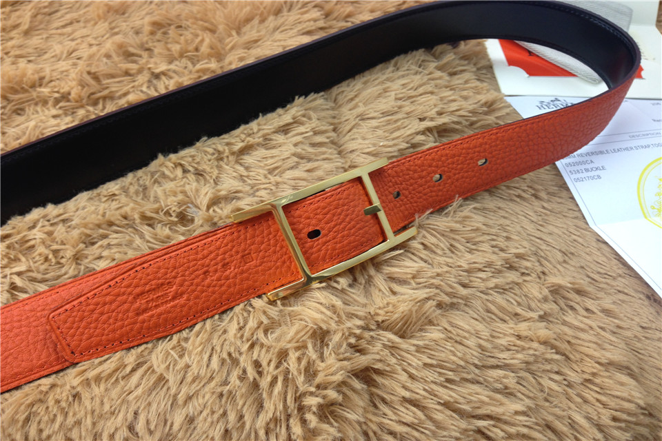 Super Perfect Quality Hermes Belts(100% Genuine Leather,Reversible Steel Buckle)-482