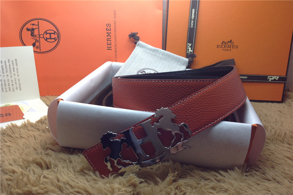 Super Perfect Quality Hermes Belts(100% Genuine Leather,Reversible Steel Buckle)-564