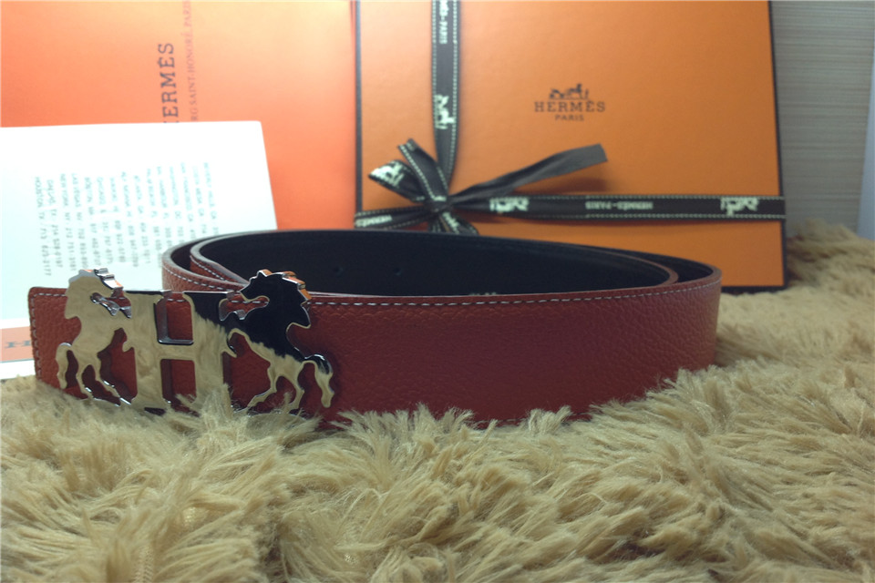 Super Perfect Quality Hermes Belts(100% Genuine Leather,Reversible Steel Buckle)-566