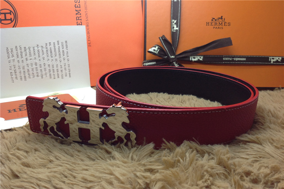 Super Perfect Quality Hermes Belts(100% Genuine Leather,Reversible Steel Buckle)-575