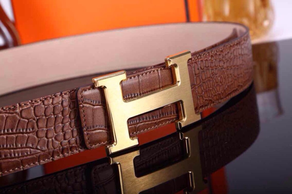 Super Perfect Quality Hermes Belts(100% Genuine Leather,Reversible Steel Buckle)-593
