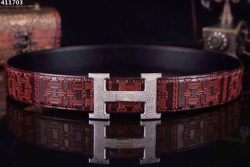 Super Perfect Quality Hermes Belts(100% Genuine Leather,Reversible Steel Buckle)-599