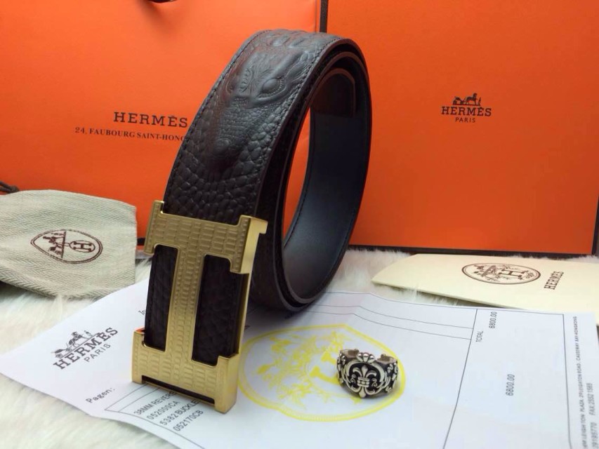 Super Perfect Quality Hermes Belts(100% Genuine Leather,Reversible Steel Buckle)-606