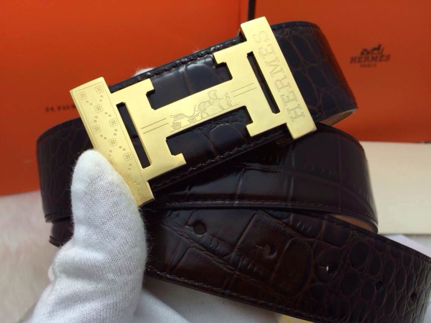 Super Perfect Quality Hermes Belts(100% Genuine Leather,Reversible Steel Buckle)-653