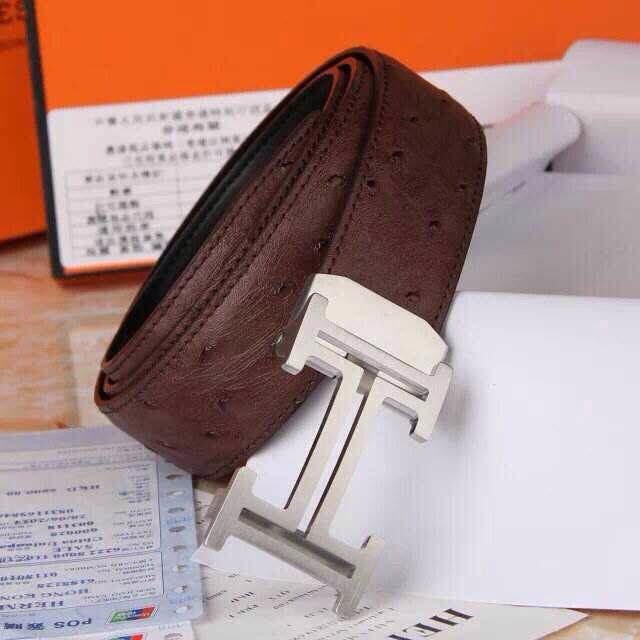 Super Perfect Quality Hermes Belts(100% Genuine Leather,Reversible Steel Buckle)-665