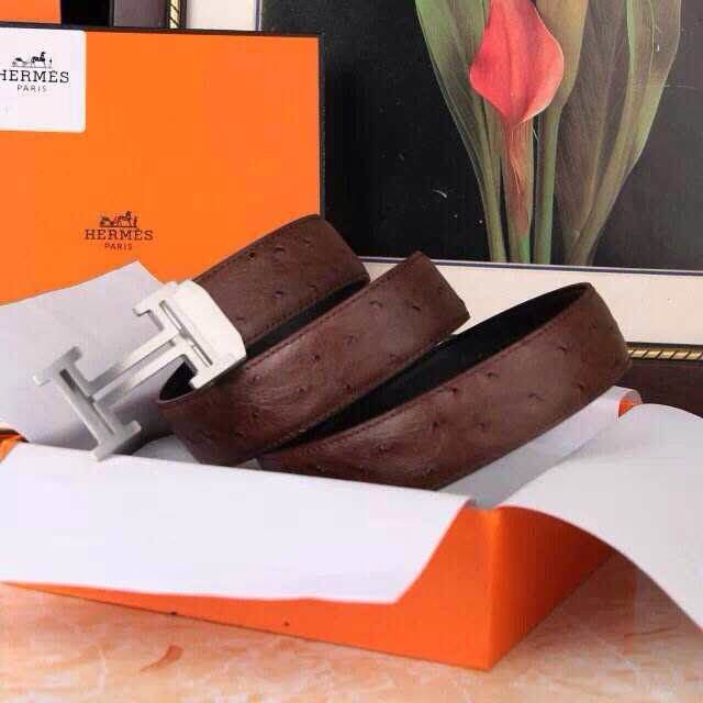 Super Perfect Quality Hermes Belts(100% Genuine Leather,Reversible Steel Buckle)-666