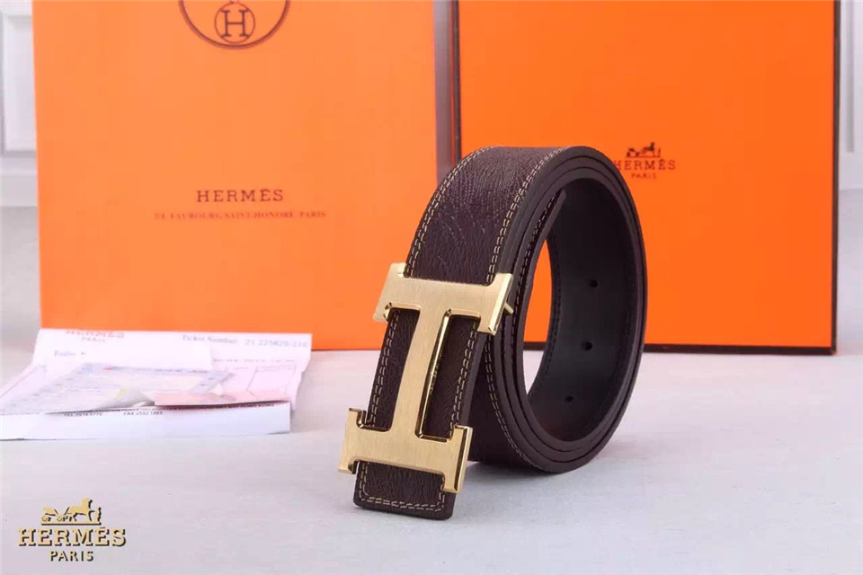 Super Perfect Quality Hermes Belts(100% Genuine Leather,Reversible Steel Buckle)-775