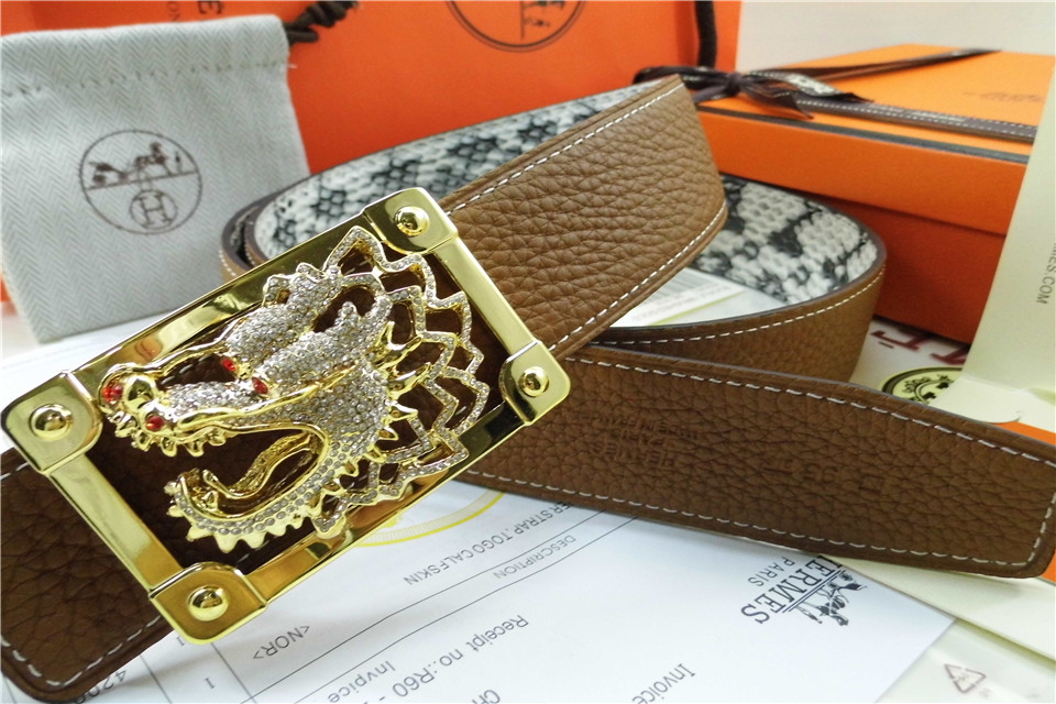 Super Perfect Quality Hermes Belts(100% Genuine Leather,Reversible Steel Buckle)-783