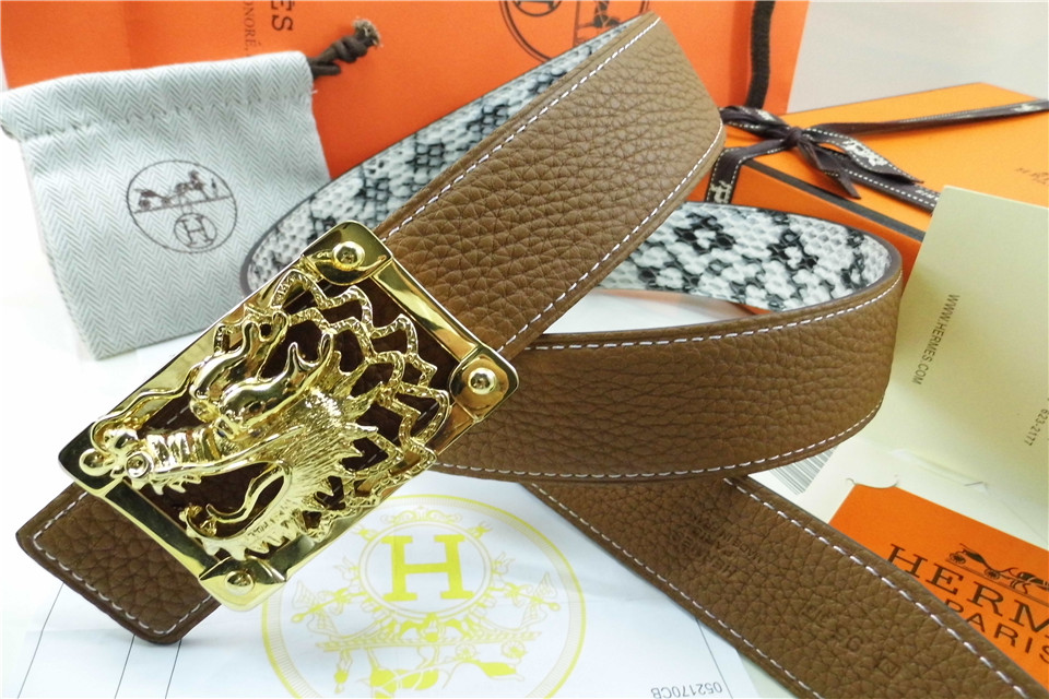 Super Perfect Quality Hermes Belts(100% Genuine Leather,Reversible Steel Buckle)-785