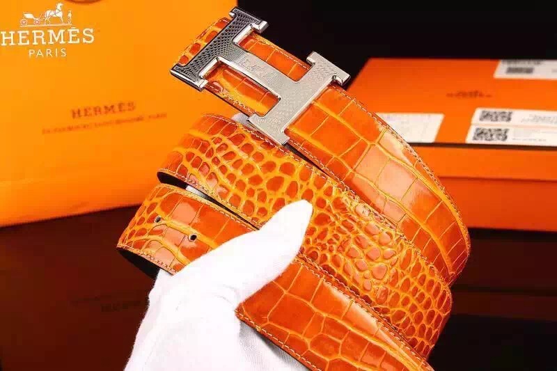 Super Perfect Quality Hermes Belts(100% Genuine Leather,Reversible Steel Buckle)-839