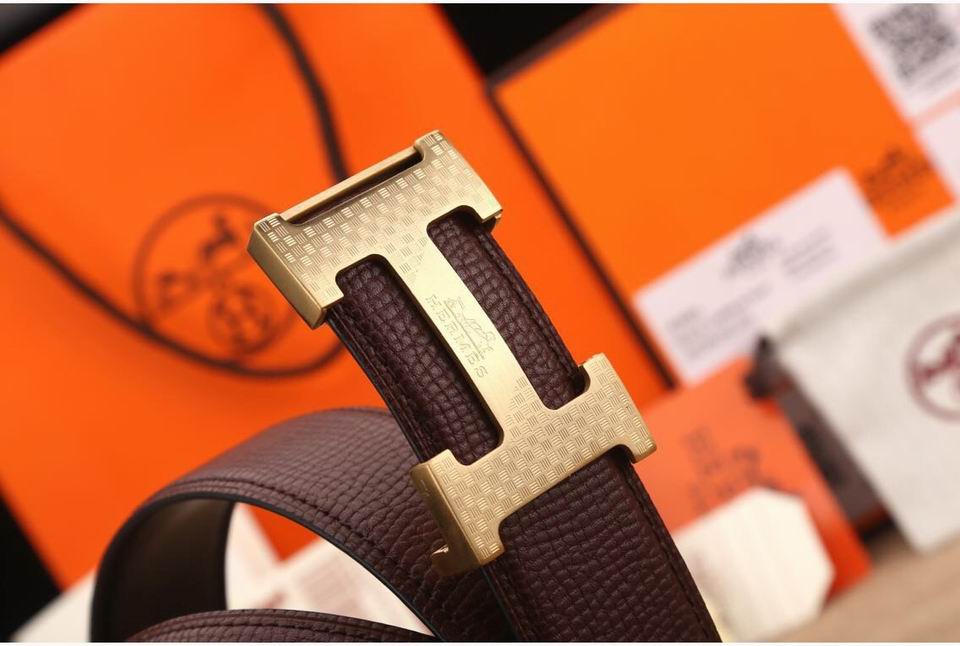 Super Perfect Quality Hermes Belts(100% Genuine Leather,Reversible Steel Buckle)-871