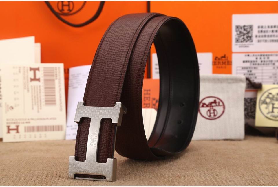 Super Perfect Quality Hermes Belts(100% Genuine Leather,Reversible Steel Buckle)-874