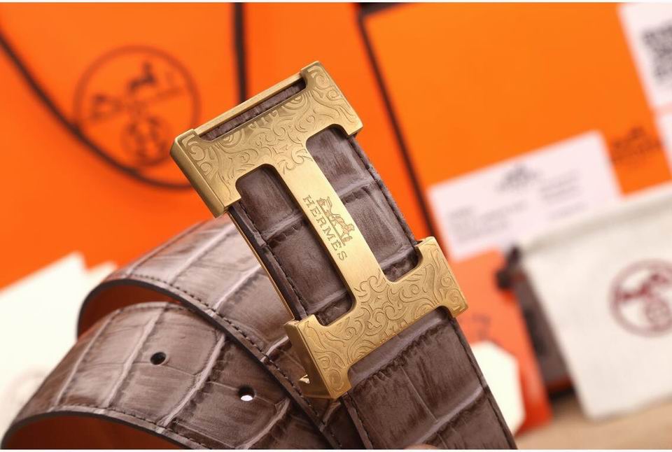 Super Perfect Quality Hermes Belts(100% Genuine Leather,Reversible Steel Buckle)-877