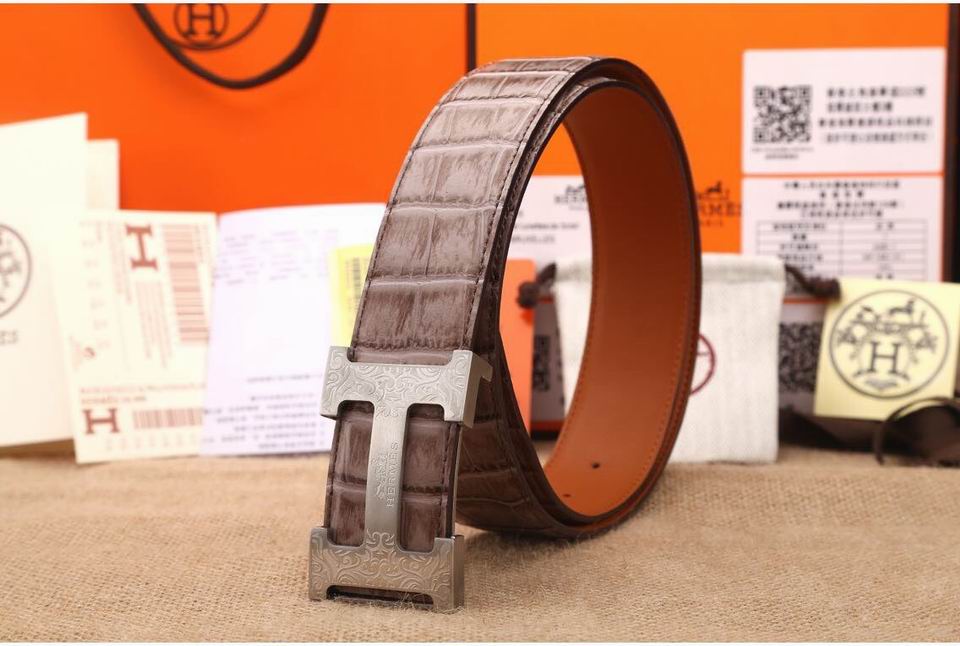 Super Perfect Quality Hermes Belts(100% Genuine Leather,Reversible Steel Buckle)-878